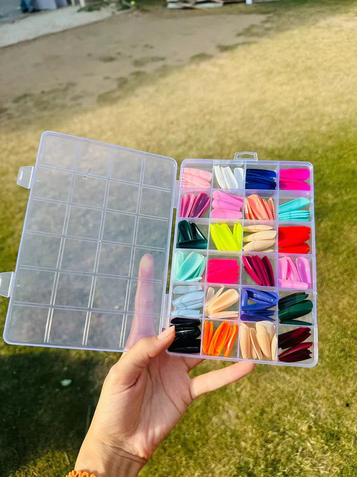 ZEMP|ARTIFICIAL NAILS PACK OF 576 NAILS WITH GLUE