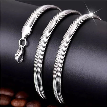 Silver Snake Neck Chain 5mm and 3mm