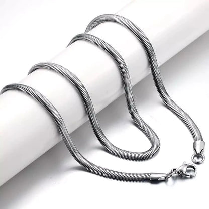 Silver Snake Neck Chain 5mm and 3mm