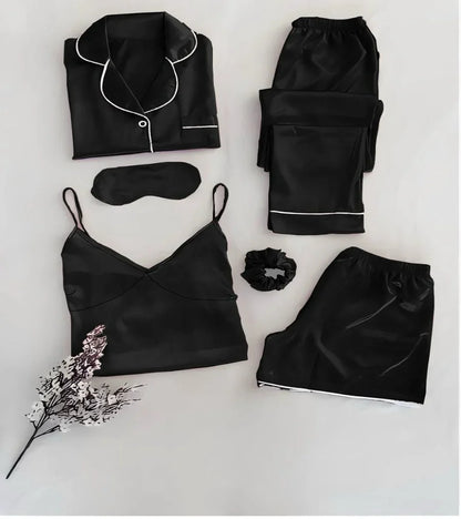 6 in 1 Silk Nighty Set