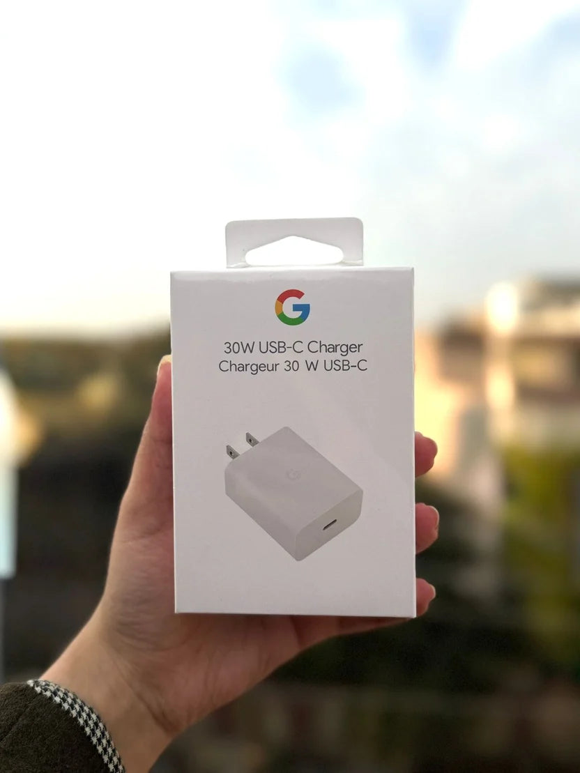 Google Pixel 30W Fast Charger ⚡ + FREE C to C Cable | Fast Charging Adapter for Pixel & Android