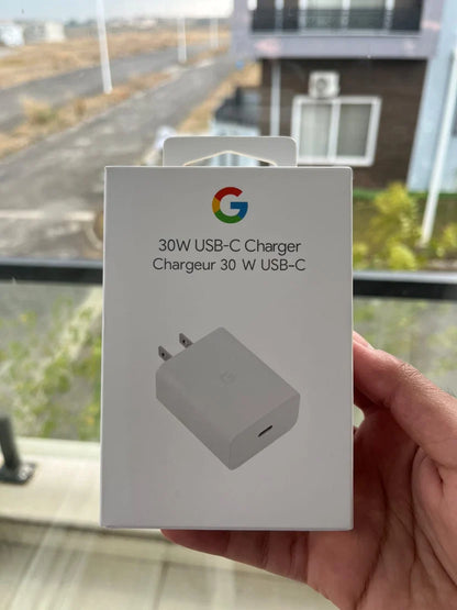 Google Pixel 30W Fast Charger ⚡ + FREE C to C Cable | Fast Charging Adapter for Pixel & Android