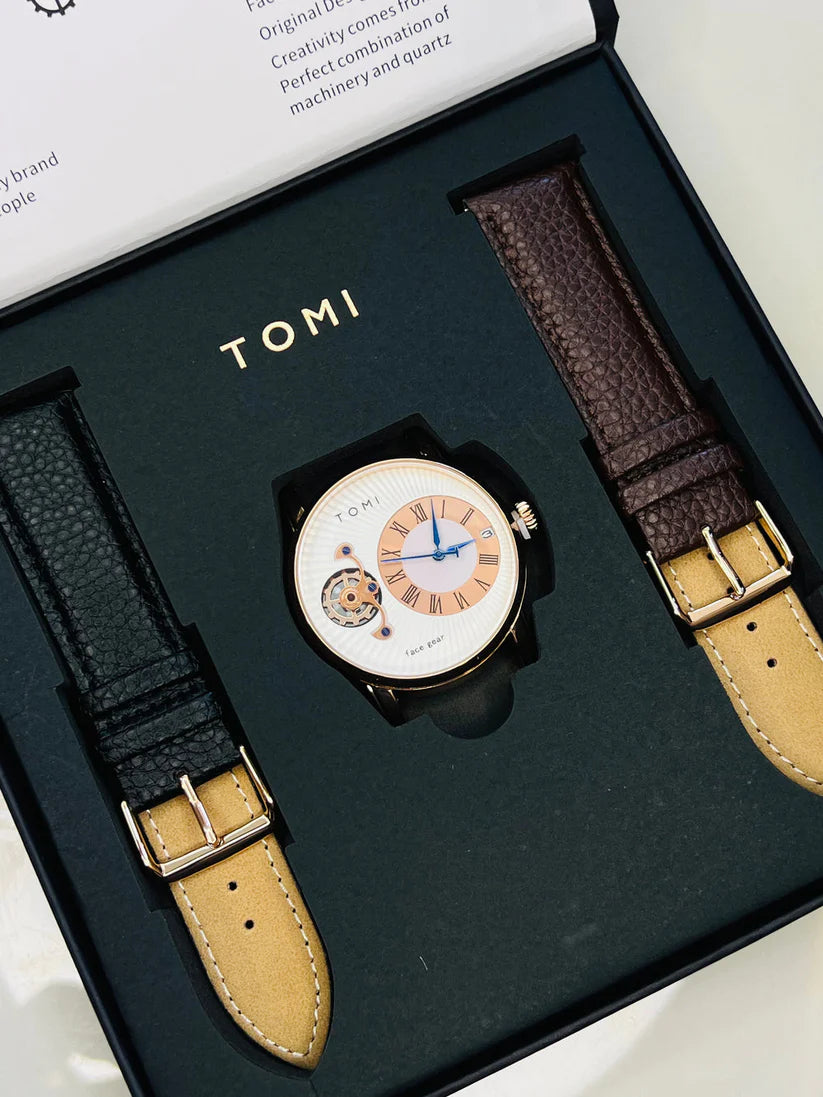 T-104 Face Gear Dual Strap Watch