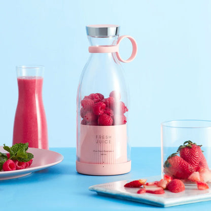 New Portable Electric Bottle Juicer For Shakes And Smoothies - Mini Fast Portable Juicer Blender USB Rechargeable - Wireless Bottle for Traveling (Multicolour) - Multifunctional Juice Maker Machine