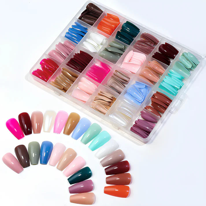 ZEMP|ARTIFICIAL NAILS PACK OF 576 NAILS WITH GLUE