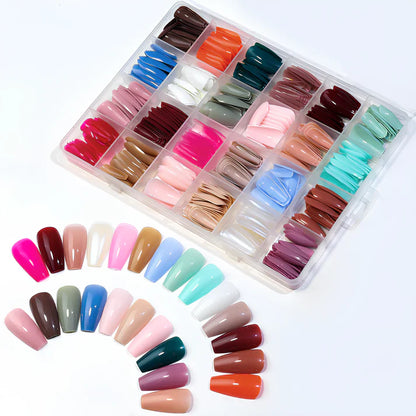 ZEMP|ARTIFICIAL NAILS PACK OF 576 NAILS WITH GLUE